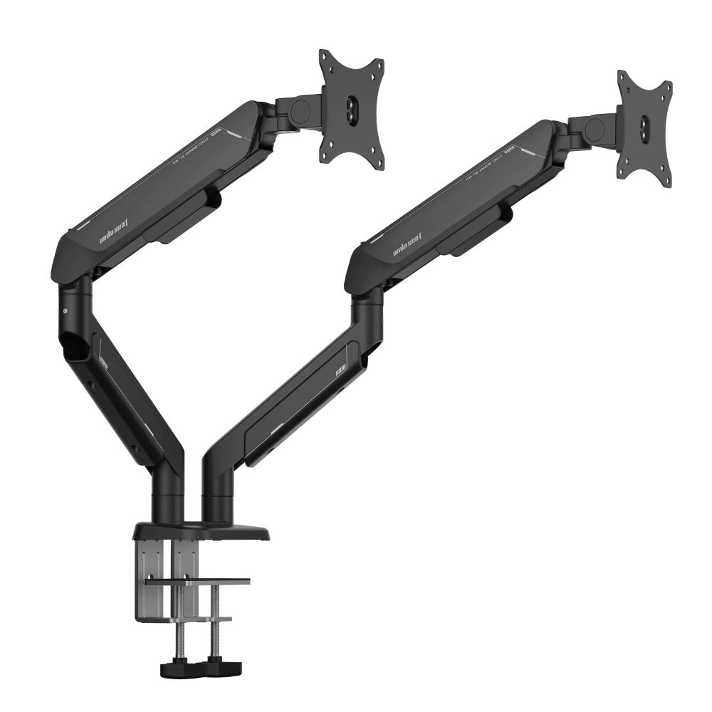 AndaSeat Stealth PRO II Duo A9-2S Ergonomic Dual Monitor Arm | Gas Spring | Dual 17"–42" Monitor Support | Up to 15kg Per Arm