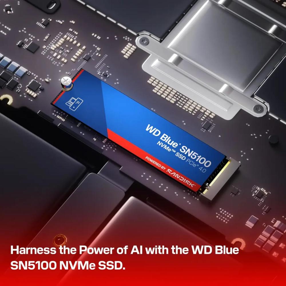 WD Blue SN5100 NVMe™ SSD | PCIe Gen 4.0 | Up to 7100MB/s | M.2 2280 | 500GB / 1TB / 2TB / 4TB