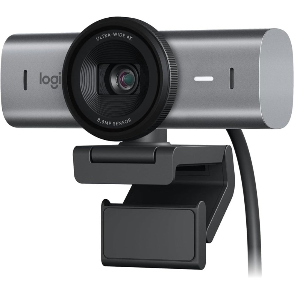 Logitech MX BRIO Master Series Webcam | 4K Ultra HD | AI Image Enhancement | Dual Beamforming Mics | USB-C | Windows & macOS | Graphite | Model 960-001548