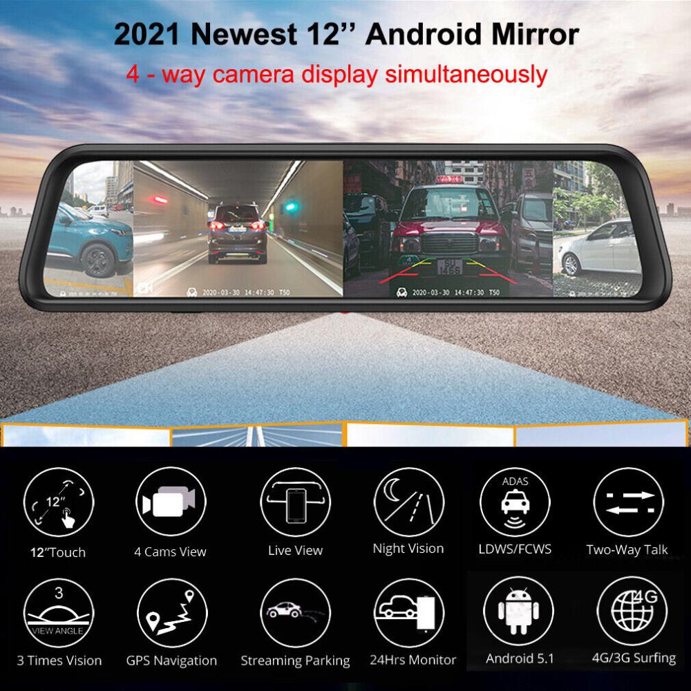 L830 Car DVR Mirror Dual Camera | 4.3" Display | Front & Rear 1080P Recording | Parking Monitor