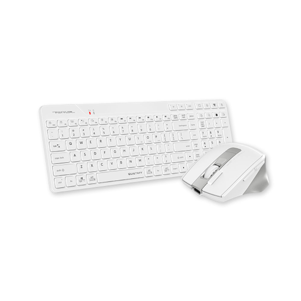 A4Tech FB2800C Air2 Fstyler | Dual Mode Wireless Keyboard & Mouse Combo, Bluetooth + 2.4G, Rechargeable