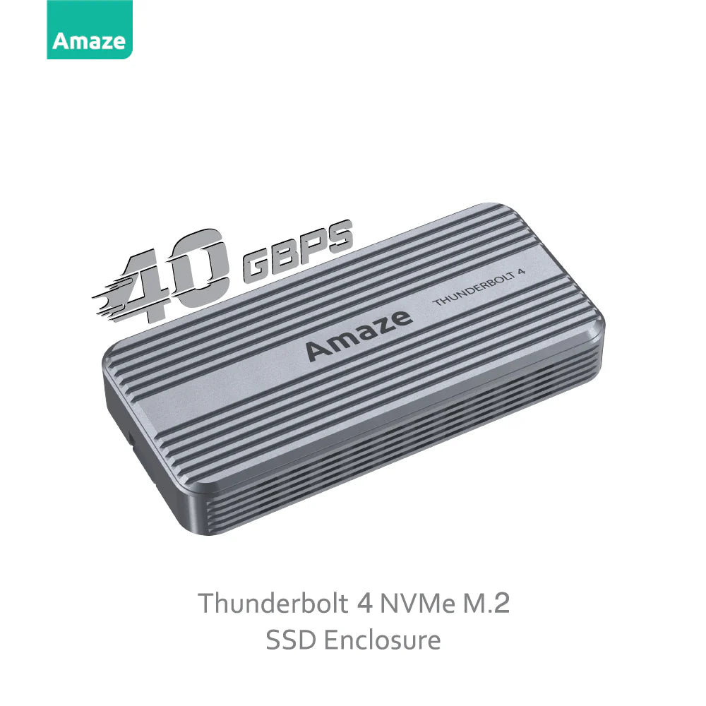 Amaze A227 | Thunderbolt 4 M.2 NVMe SSD Enclosure | Ultra-Fast 40Gbps | Premium Aluminum Build