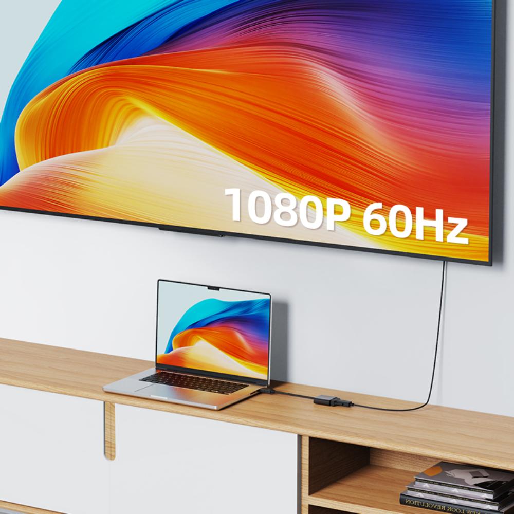 CABLETIME CP52B HDMI to VGA Adapter | 1080p Full HD | HDMI Male to VGA Female Converter