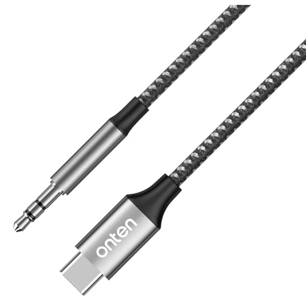 Onten OTN-292 | USB-C to 3.5mm Audio Cable | Hi-Fi DAC Chip | 24-Bit/48kHz | Noise Reduction | 1m Length | Plug & Play | For Smartphones, Tablets, Car AUX, Speakers
