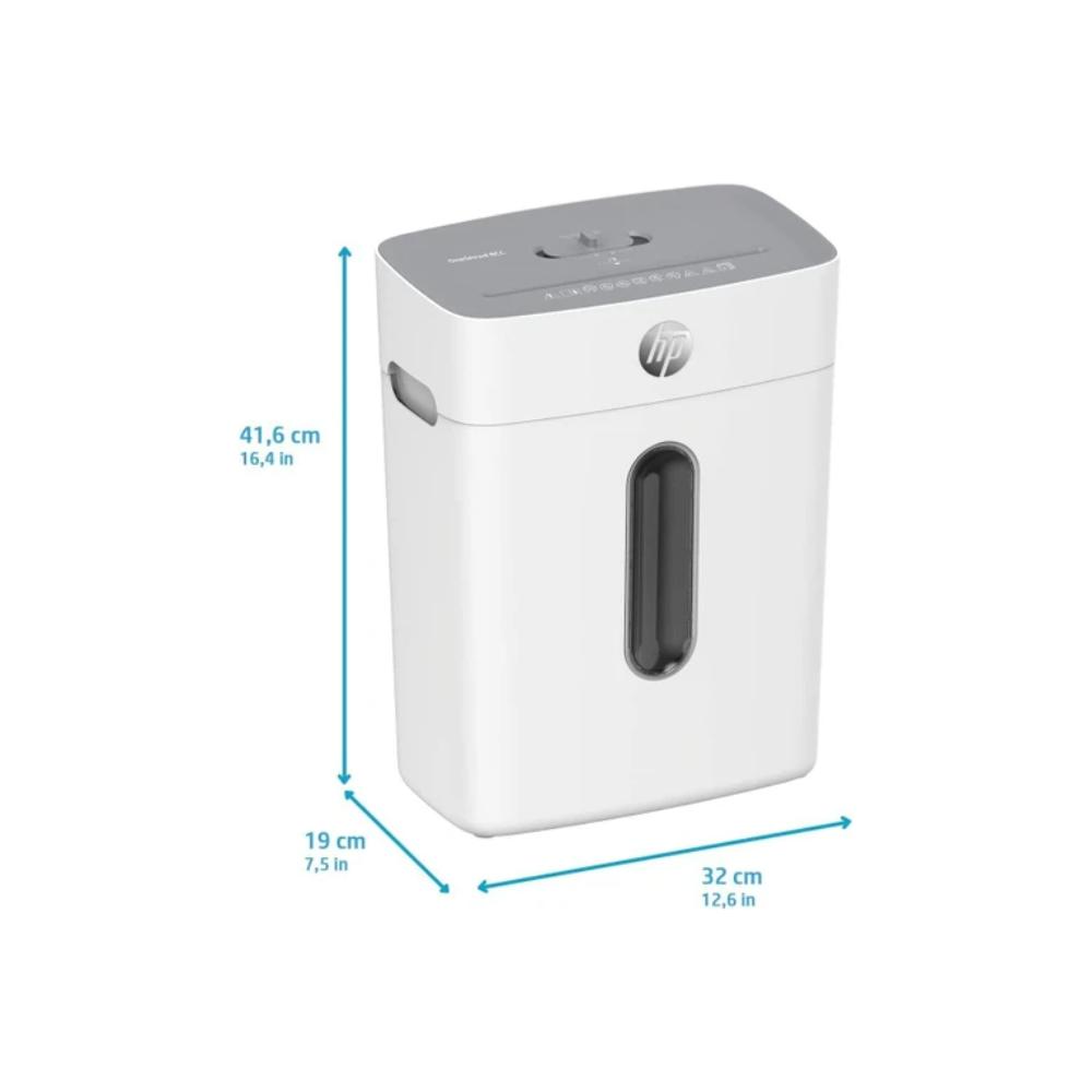 HP W1508CC Cross Cut Paper Shredder | 8-Sheet Capacity | P-4 Security | 15L Bin | Auto Reverse | 200W Motor