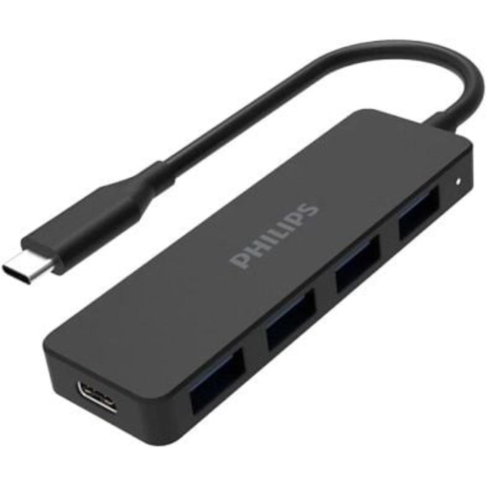 Philips SWR1603G | 5-in-1 USB Type-C Hub, USB 3.0, PD Charging, Aluminum Body