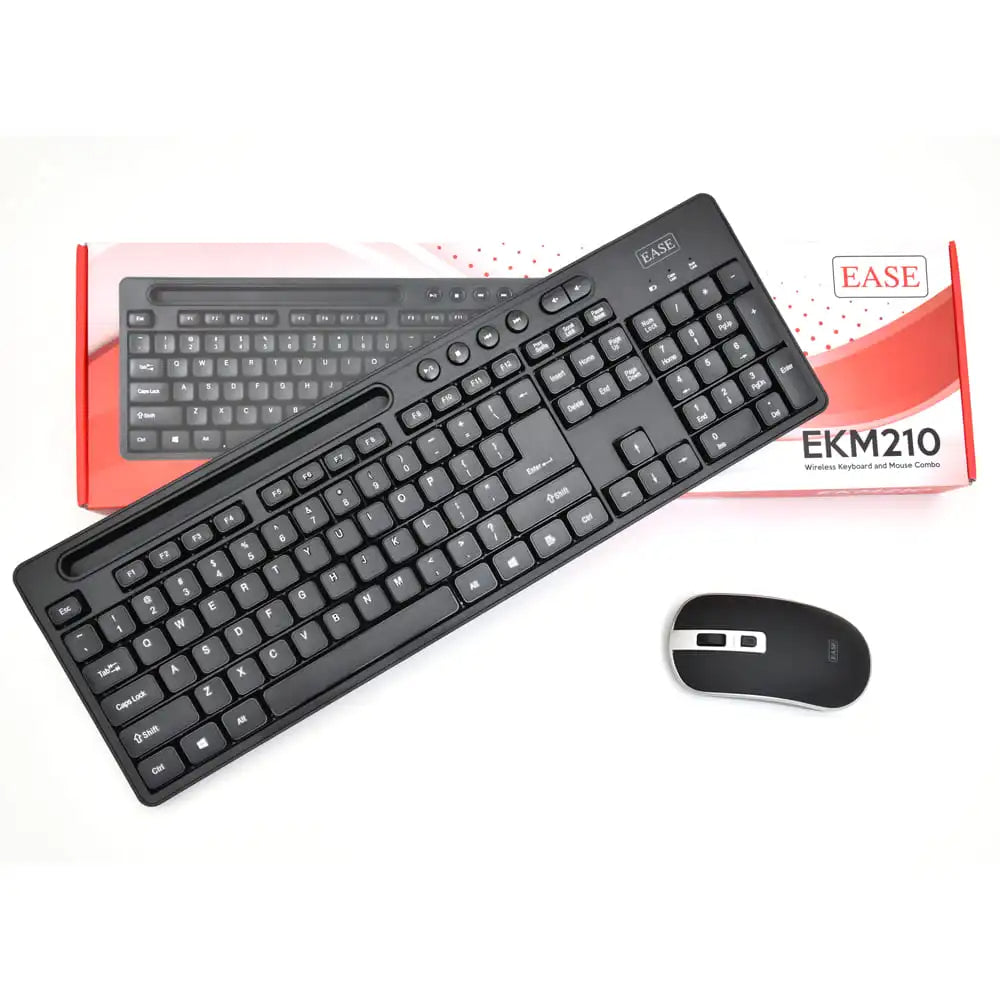 EASE EKM210 Wireless Keyboard and Mouse Combo | Durable, Comfortable, and Reliable