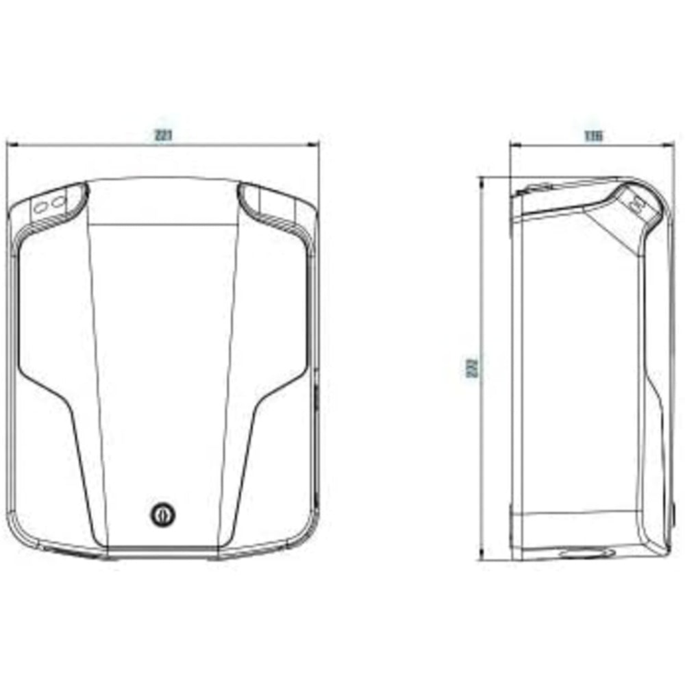 ABL eMH1 Basic Wallbox | 22 kW Charging Cable | Type 2 Connector, DC Fault Detection, IP54 Rating