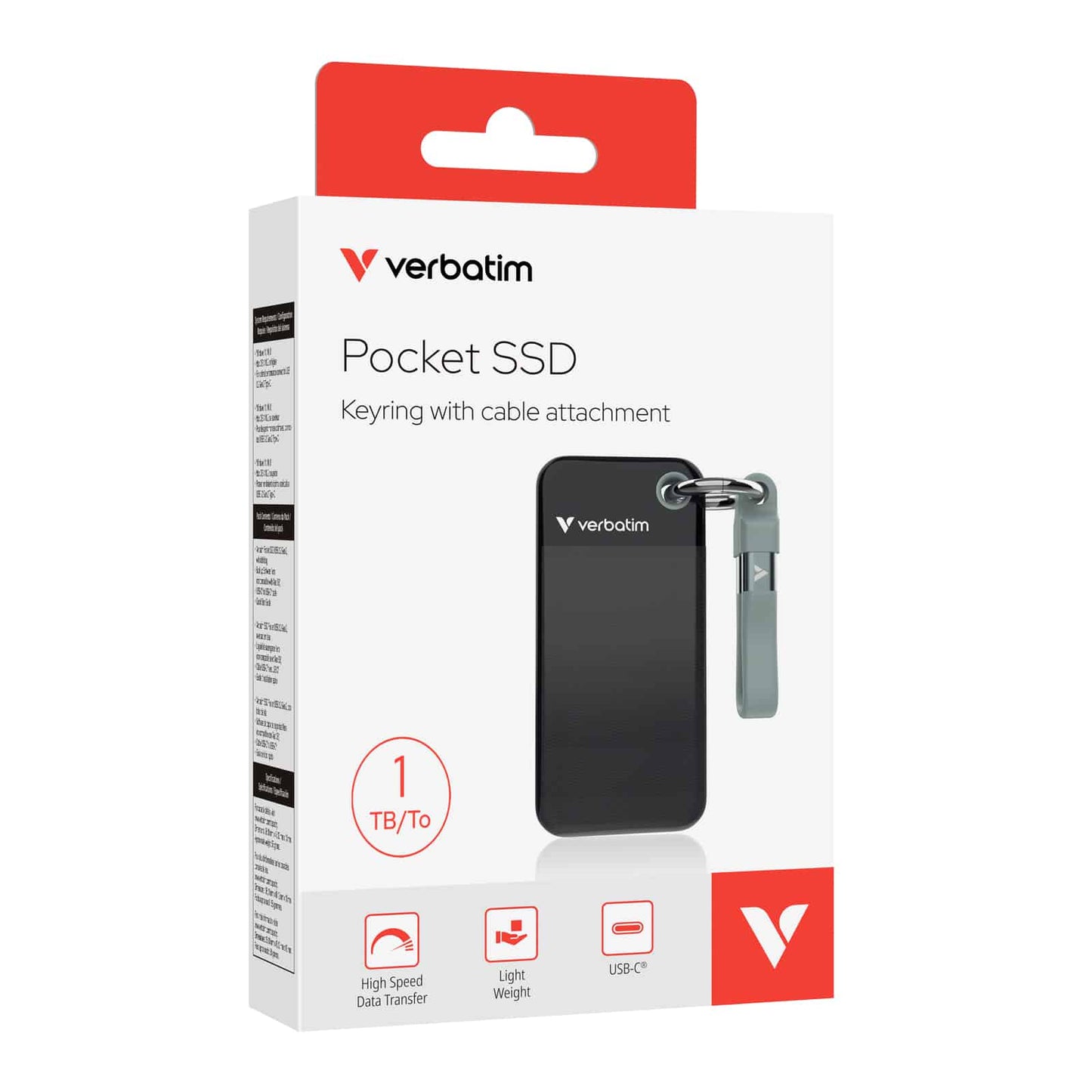 Verbatim Pocket SSD | USB 3.2 Gen 2 | Ultra-Compact & High-Speed Storage | 1TB