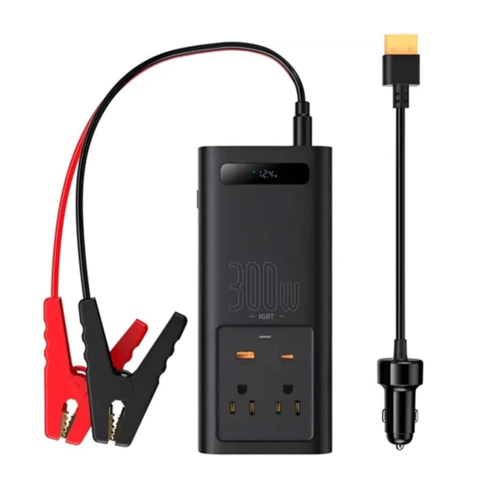 BASEUS IGBT Power Inverter | 300W (110V US/JP, Black) – Model CGNB010001