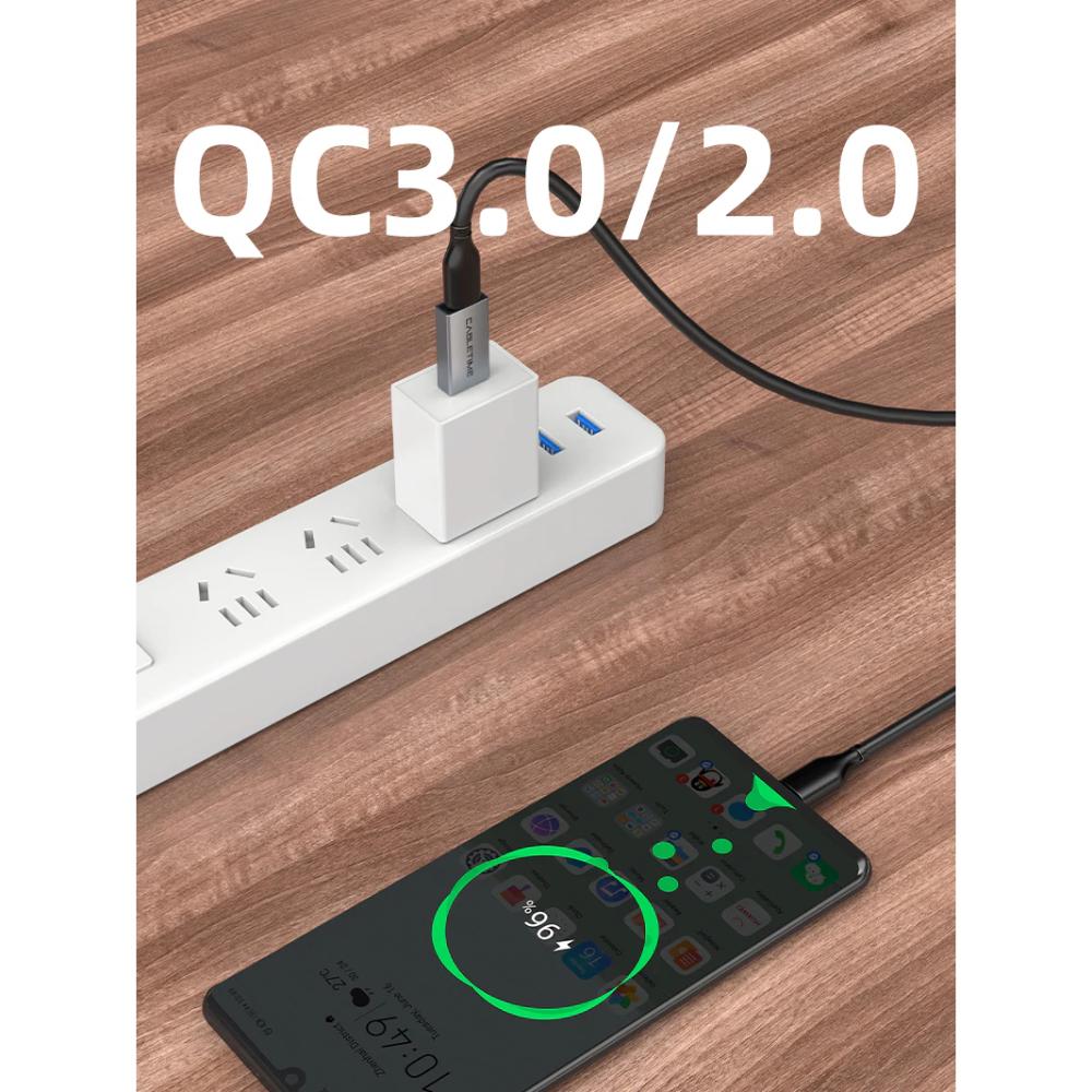 CABLETIME CP77G USB 3.0 A Male to USB-C Female OTG Adapter | 5Gbps Data Transfer | 2.1A Power Output | QC 3.0/2.0 | Aluminum + PVC | Compact Design
