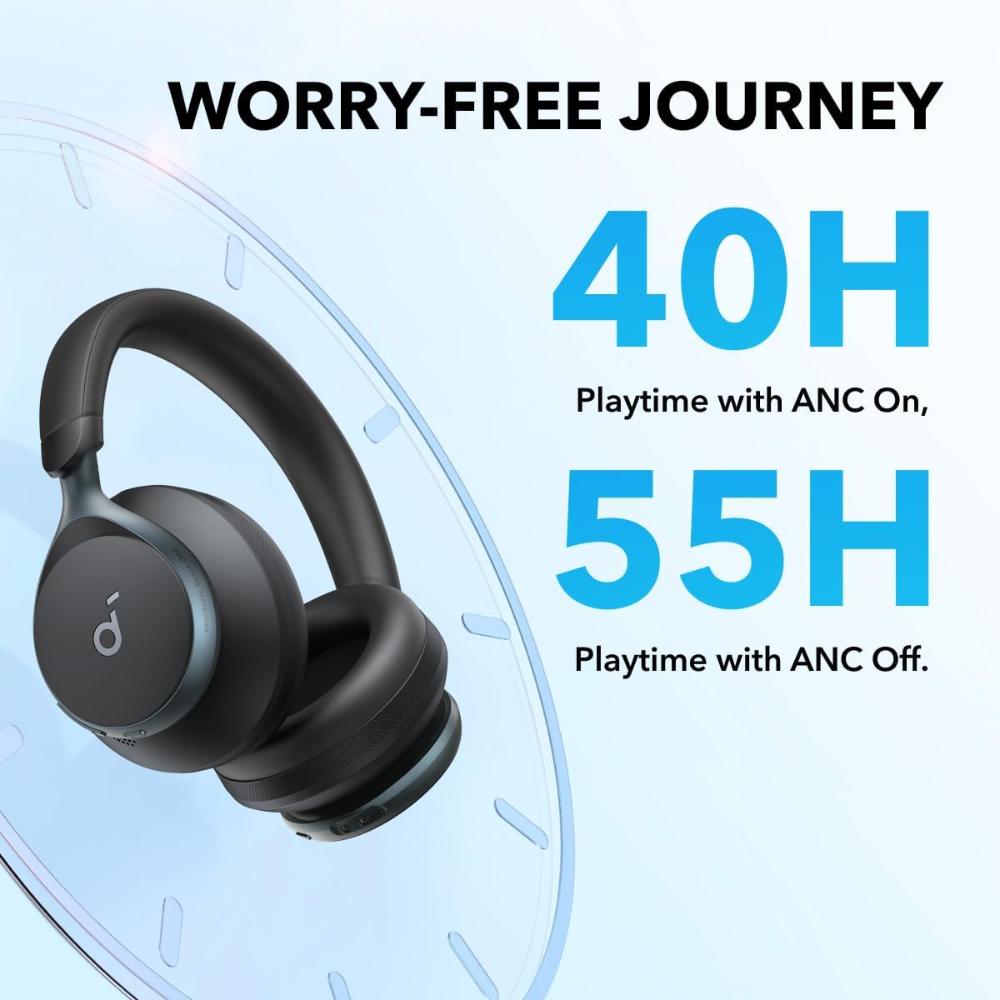 Soundcore Space One Active Noise Cancelling Headphones A3035 | Wireless Over-Ear Bluetooth Headset