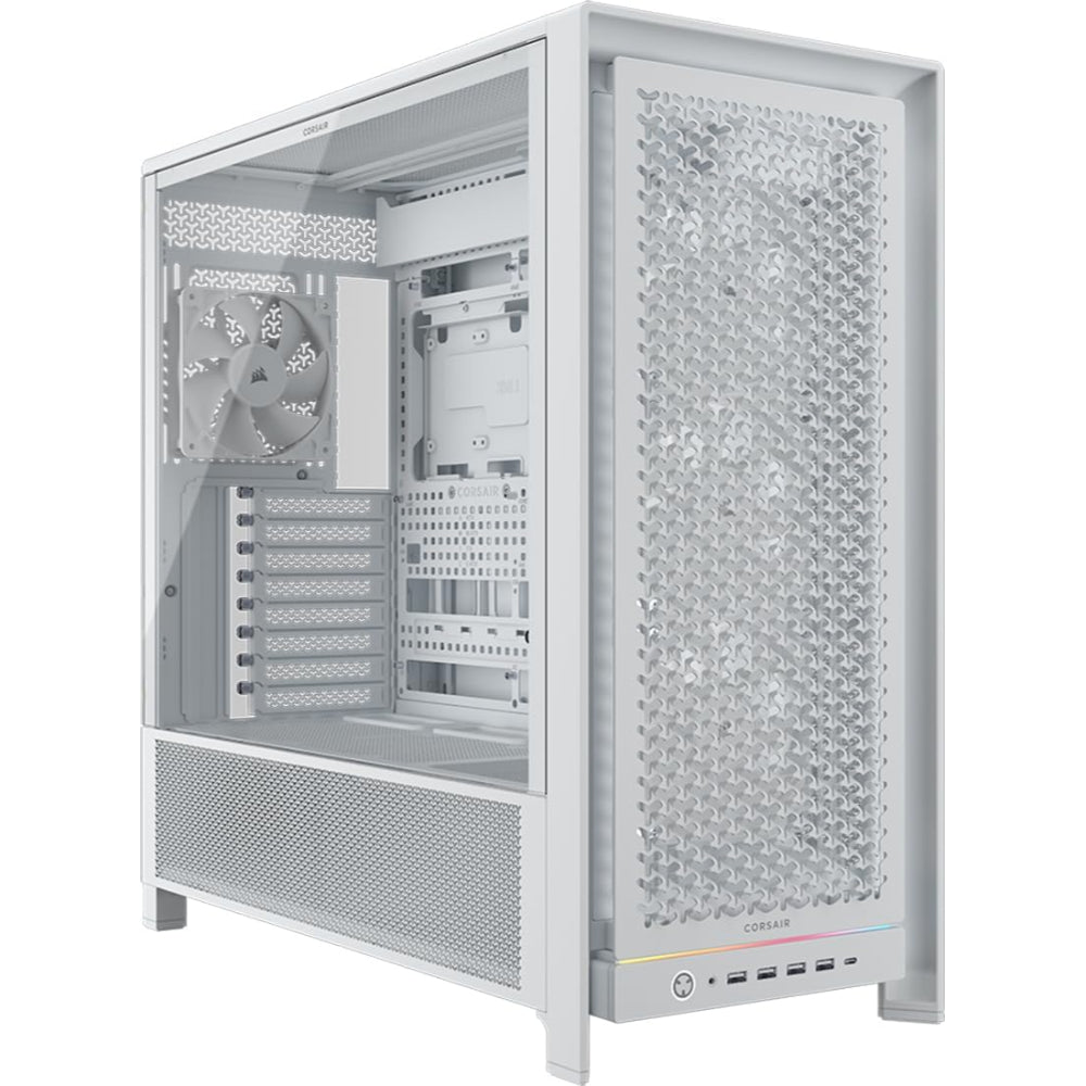 CORSAIR Frame 5000D RS Modular High Airflow Mid-Tower PC Case | Black/White | InfiniRail™ System | Reverse Connection Ready