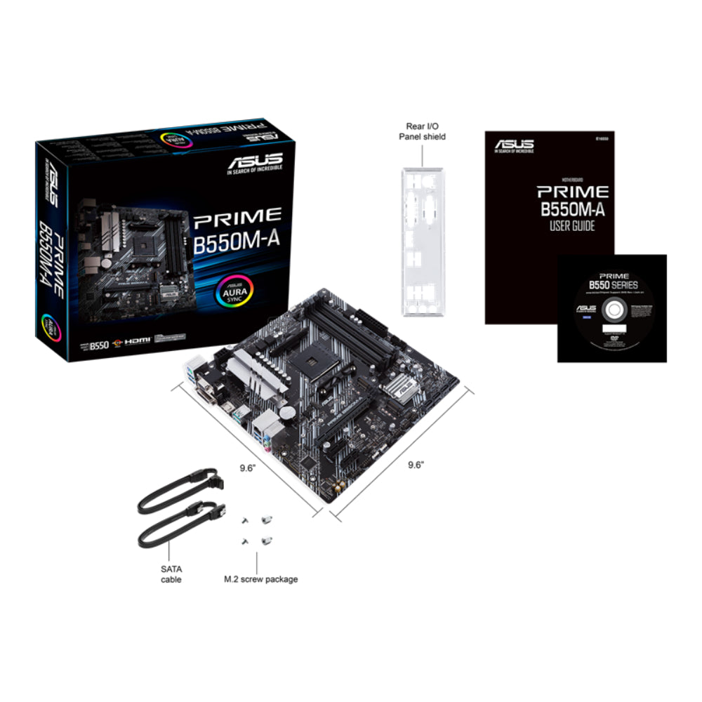 ASUS PRIME B550M-A D4 Micro-ATX Motherboard | Stable Power Meets AMD Ryzen Performance