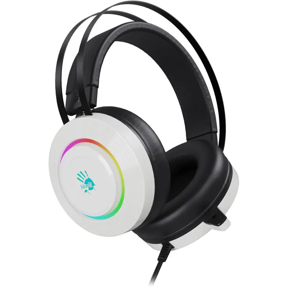 Bloody G521 | Virtual 7.1 Surround Sound Gaming Headset – Black / White USB Edition