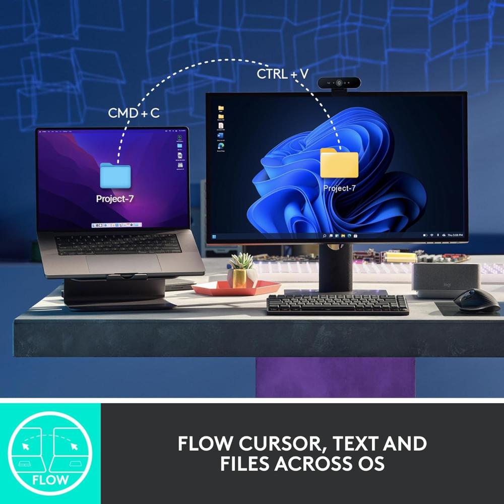 Logitech MX Master 3S Wireless Mouse | 8000 DPI Sensor | Silent Clicks | MagSpeed Scroll | Dual Wireless (Bluetooth + Logi Bolt) | Ergonomic Design | Multi-Device Control