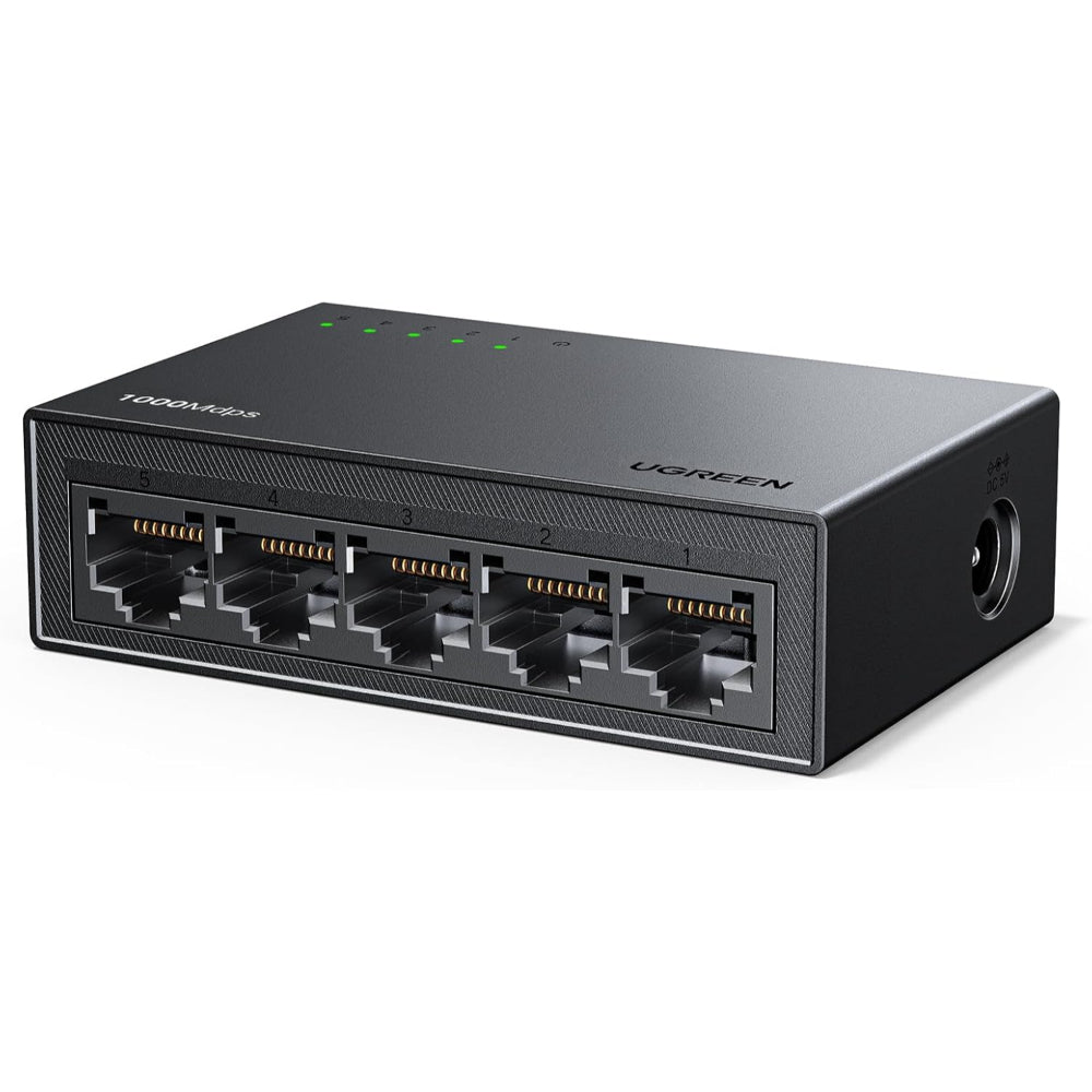 Ugreen 35492 | 5-Port Gigabit Ethernet Switch | Compact, Unmanaged, Plug & Play