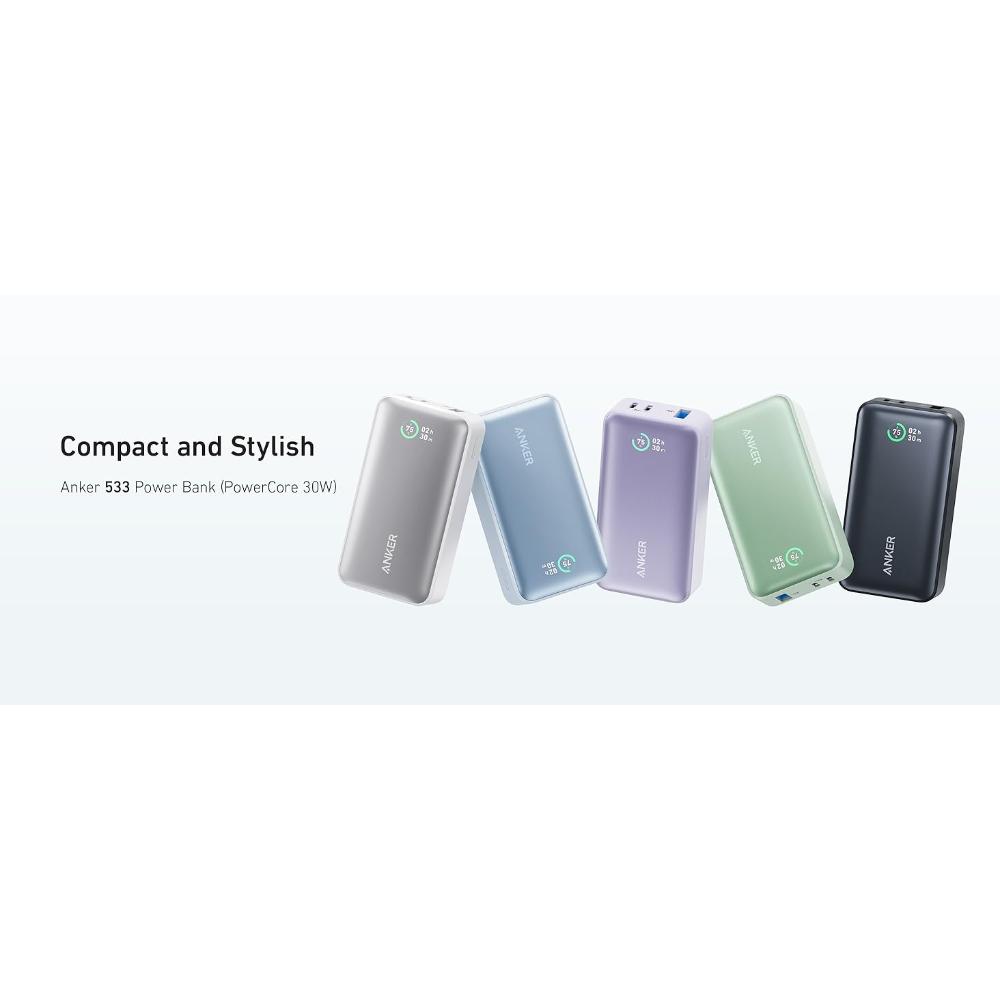Anker 533 Power Bank (PowerCore 30W) A1256 | 10000mAh 30W Fast Charging Power Bank