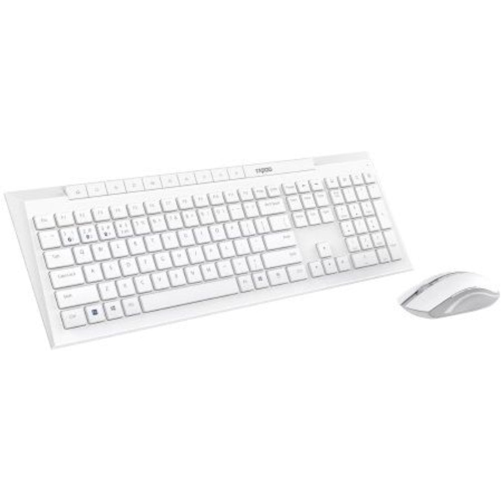 Rapoo 8210M Multi-Mode Wireless Combo | Keyboard & Mouse, Bluetooth + 2.4GHz, Multi-Device, Spill-Resistant, 1600 DPI