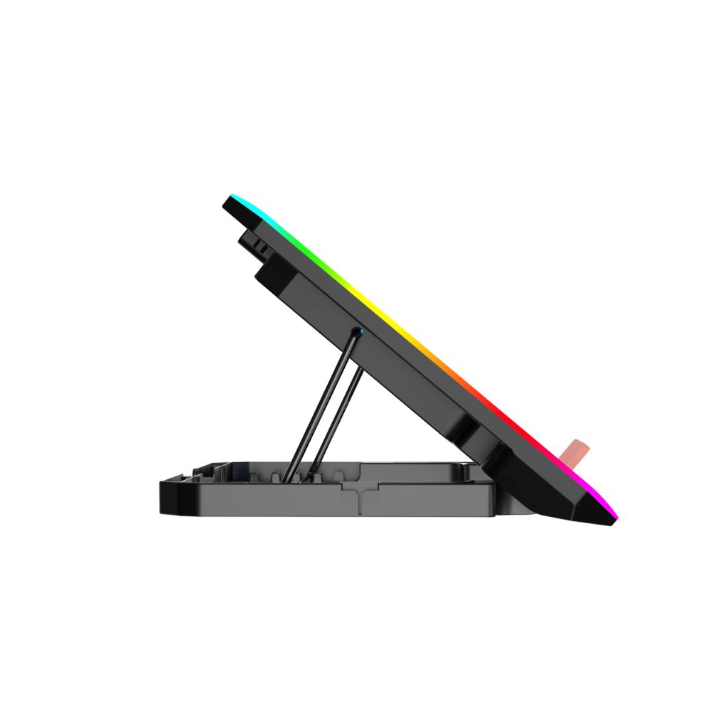 Amaze A500 Laptop RGB Cooling Stand | 6×70mm Fans | 5-Step Retractable | 10 RGB Modes | Ergonomic Tilt
