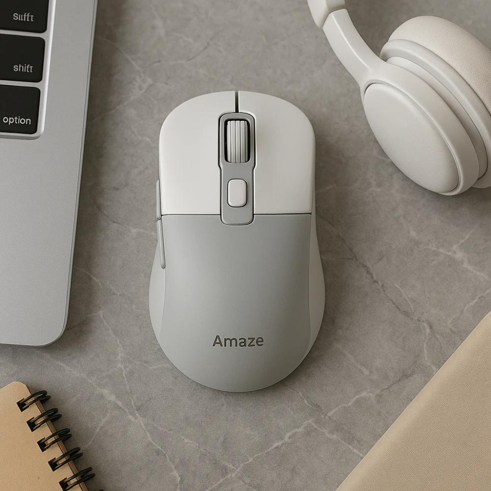 Amaze Probus A715 Comfort Click Wireless Mouse | Adjustable DPI 1200/2400/3600/5000 | 6 Buttons | Silent Click | 2.4GHz | Compact & Ergonomic Design