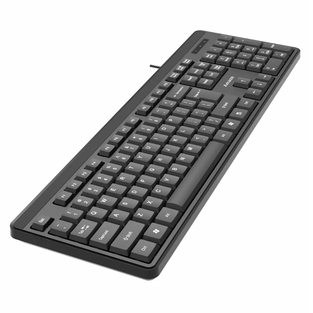 Amaze Probus A732 Wired Keyboard | Super Smooth Typing | Quiet Keystrokes | Ergonomic Typing Angle | USB 2.0