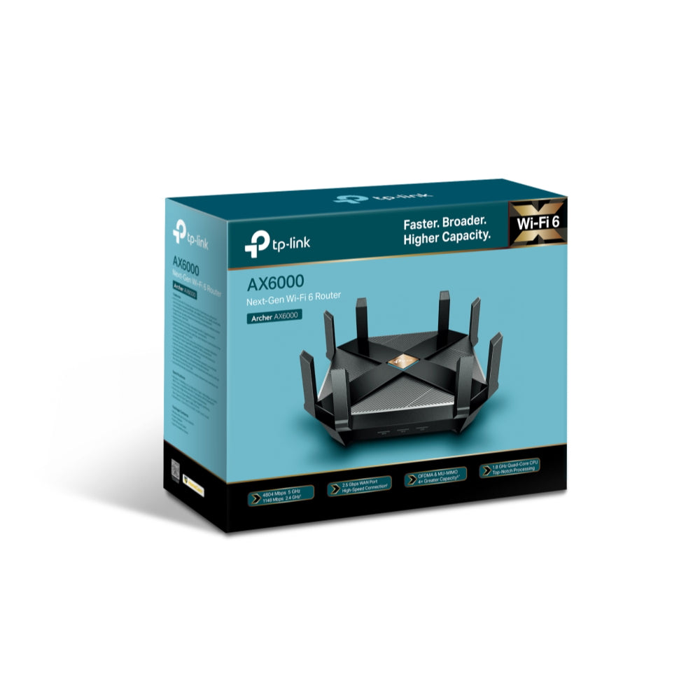 TP-Link Archer AX6000 | AX6000 Dual-Band Wi-Fi 6 Router with 2.5G Port, MU-MIMO, and Quad-Core CPU