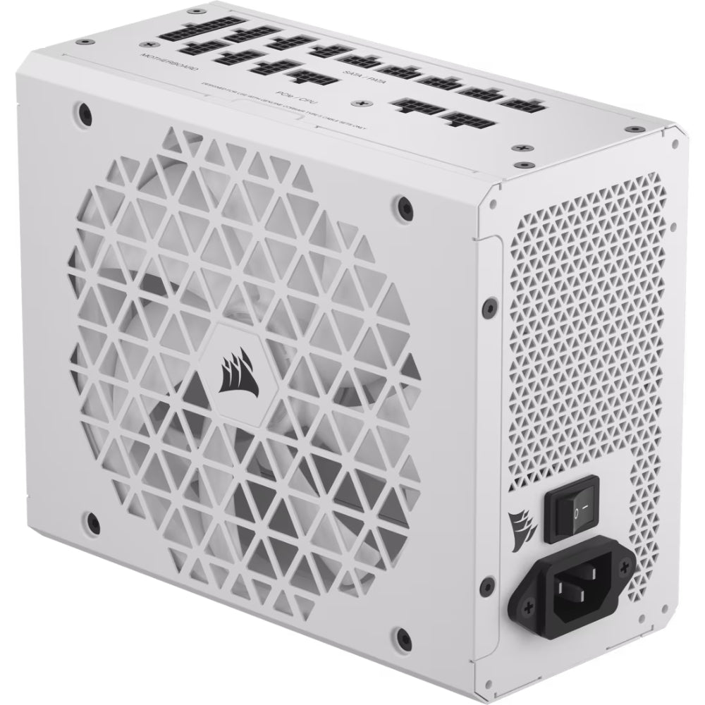 Corsair RM1000x SHIFT 80 PLUS Gold Fully Modular PSU – White (UK) | Side-Mounted Cable Interface for Streamlined Builds