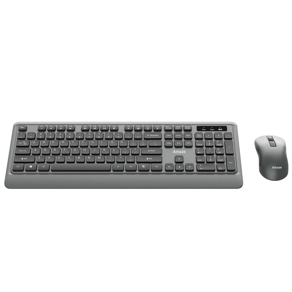Amaze Probus A745 Wireless Keyboard & Mouse Combo | Comfort Silent Keys | Built-In Palm Rest | Ergonomic Design | 2.4GHz Wireless | For Home & Office Use
