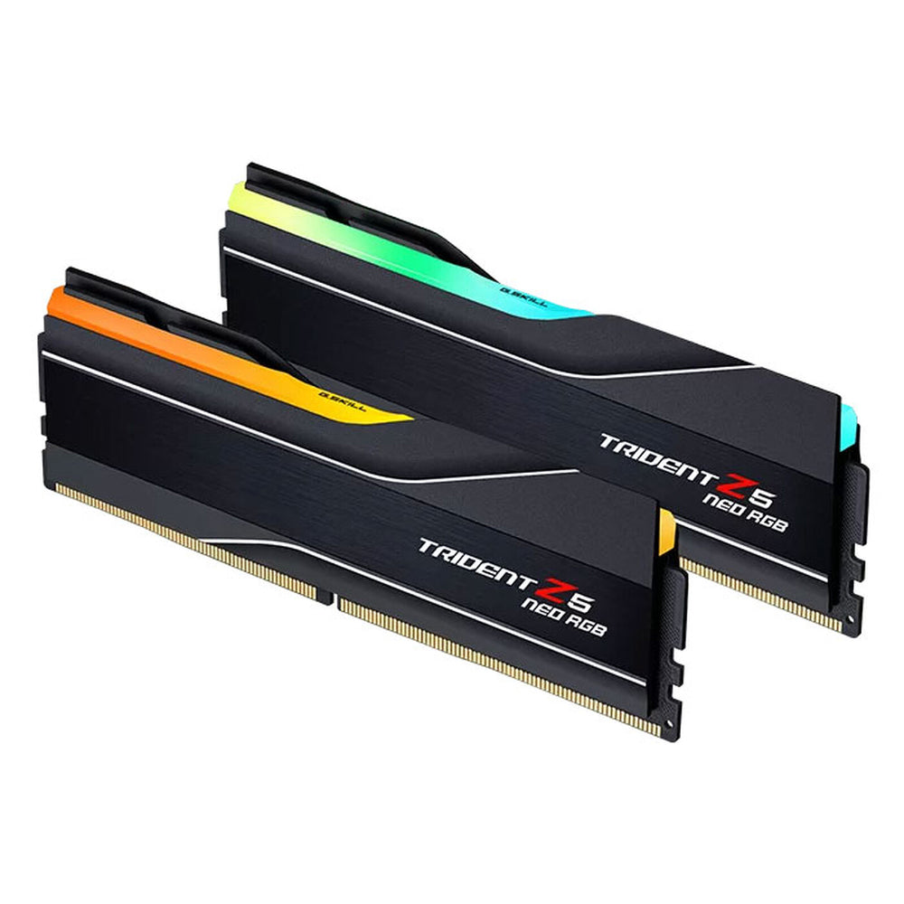 G Skill Trident Z5 Neo RGB DDR5 Desktop Memory | 32GB (2x16GB) Kit | 6000MT/s | CL36-36-36-96 | 1.35V | AMD EXPO | Matte Black