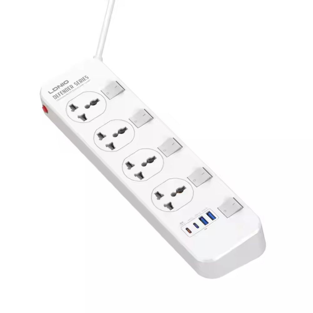 LDNIO SC4408C 4‑Port Extension Lead | Premium Multi‑Device Power Solution