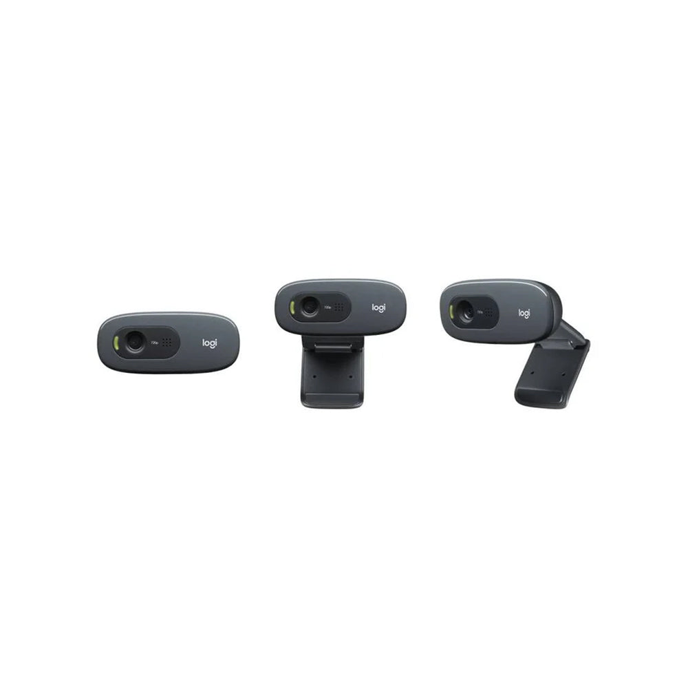 Logitech C270 HD Webcam | 720p Video | 30fps | Noise-Reducing Mic | Auto Light Correction | Universal Mount