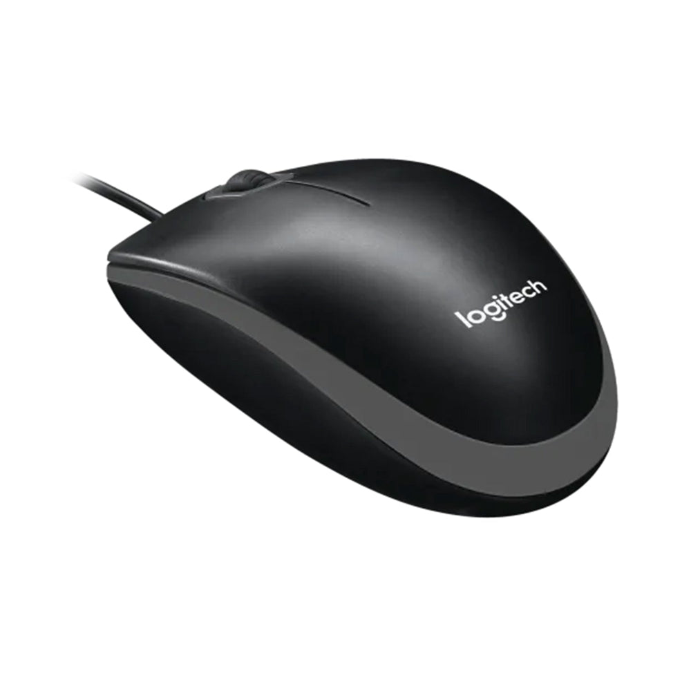 Logitech B100 Optical USB Wired Mouse | 800 DPI | Ambidextrous Design