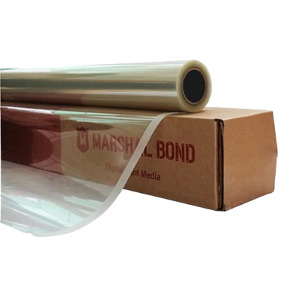 Marshal Bond CFS36-100M | Inkjet PET Film Roll | 36 Inch x 75 Feet | 60 Micron | Matte Transparent