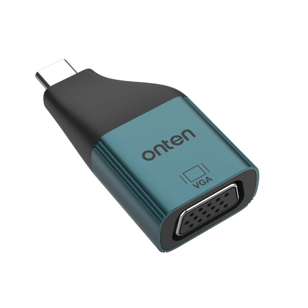 Onten UC105 | USB-C to VGA Adapter | 2K@60Hz Output | Plug & Play | Compact Design | For Laptops, Tablets, Smartphones, Projectors, Monitors