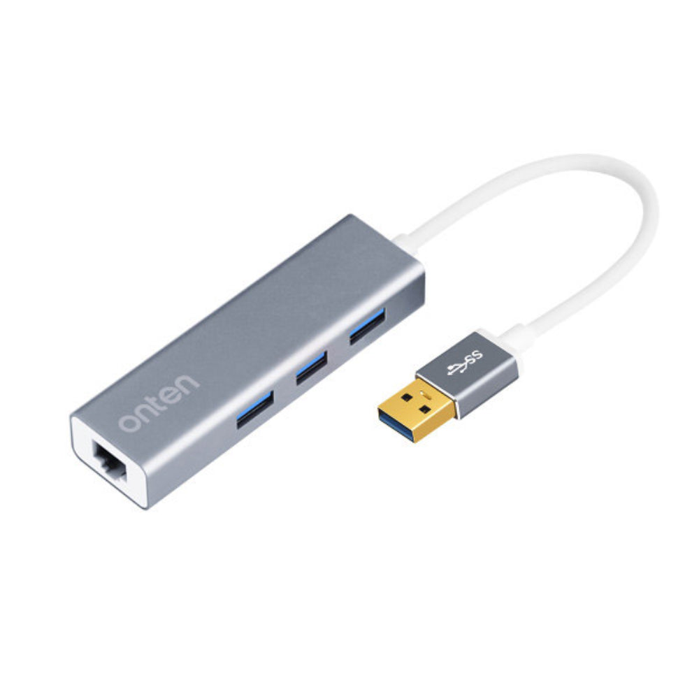 OTN-5220 | USB 3.0 to 3-Port Hub with Gigabit Ethernet Adapter