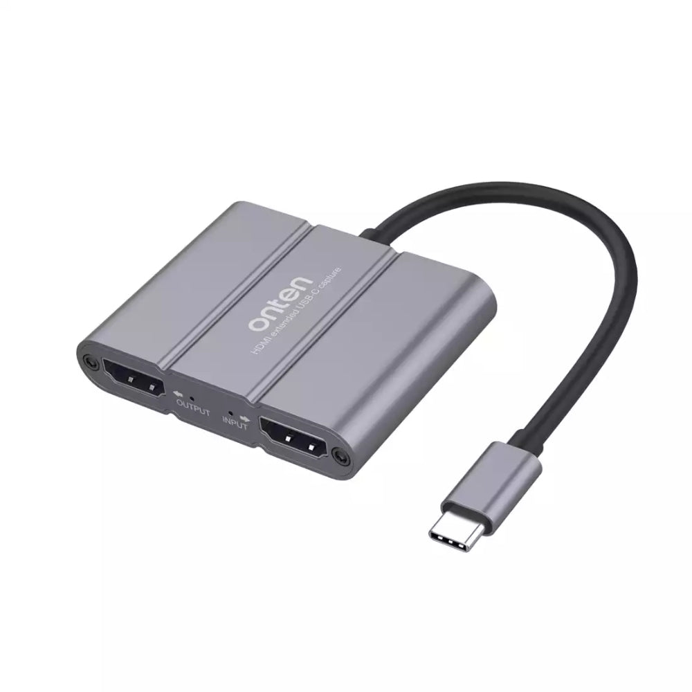 Onten UC316 | USB-C Audio & Video Capture Card | HDMI Input 4K@30Hz | Output 1080p@60Hz | UAC Audio | YUV422/JPEG Format | Plug & Play | For Cameras, Consoles, Laptops, Smartphones