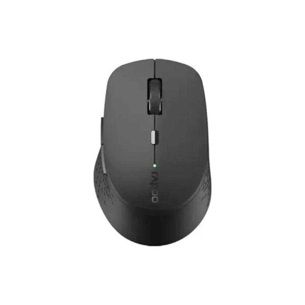 Rapoo M300L Rechargeable Multi-Mode Wireless Mouse | PAW3320 Optical Sensor | 2400 DPI | Bluetooth 4.0/5.0 & 2.4GHz | USB-C Charging | Silent Clicks | Dark Gray