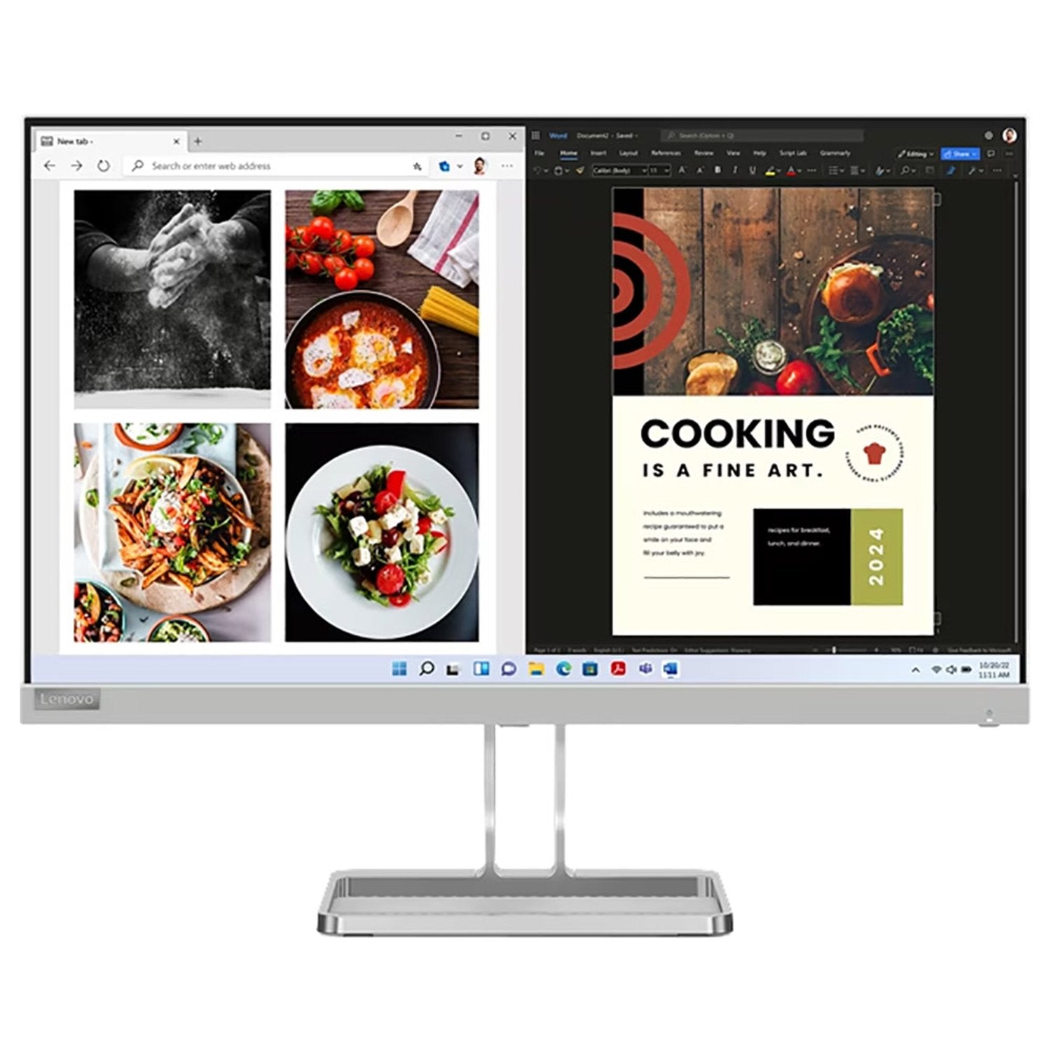 Lenovo L24I-40 24'' LED Monitor | FHD 1920x1080 | 100Hz | IPS