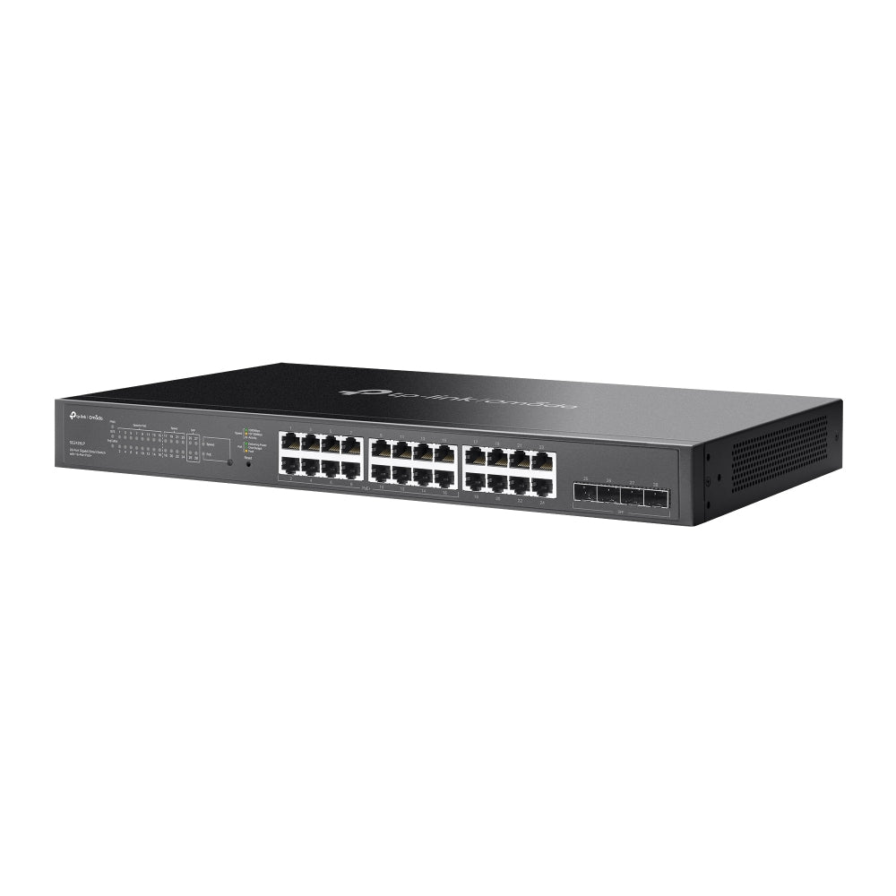 TP-Link SG2428LP Omada 28-Port Gigabit Smart Switch with 16-Port PoE+ | Cloud-Managed PoE+, Advanced Routing, and Silent Enterprise Performance