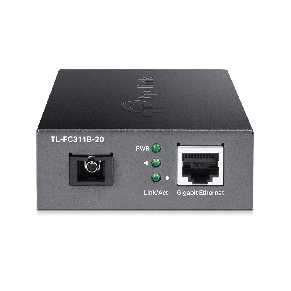 TP-Link TL-FC311B-20 Gigabit WDM Media Converter | Single-Fiber Ethernet Extension up to 20km with Auto-Negotiation