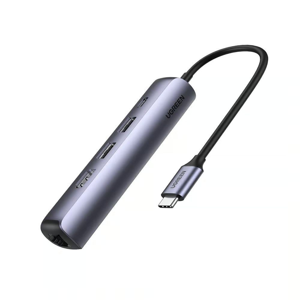 UGREEN 10919 | Ultra-Slim 5-in-1 USB-C Hub with Ethernet & HDMI