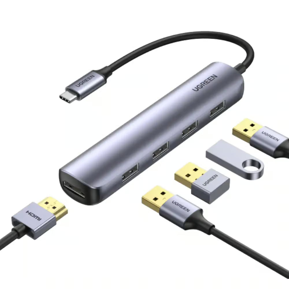 UGREEN 20197 | USB-C 5-in-1 Multiport Hub (HDMI + 4 × USB 3.0)