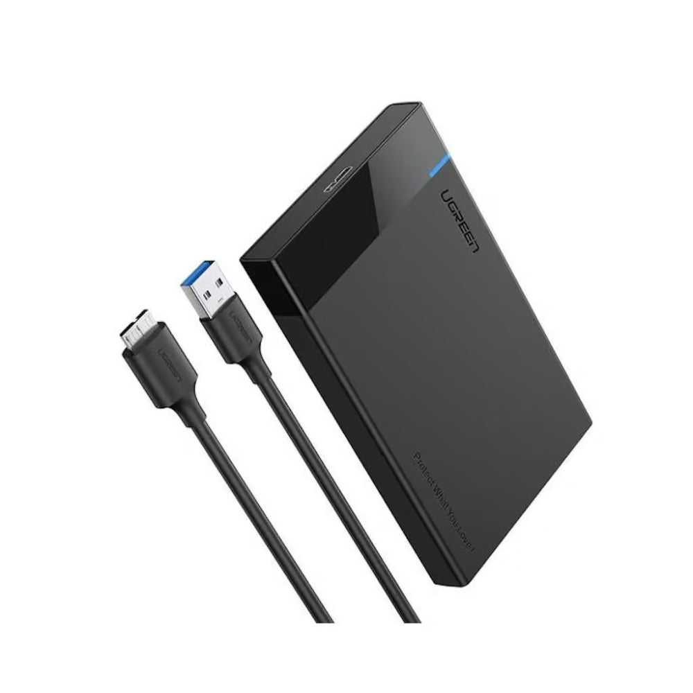 UGREEN 30848 | 2.5″ SATA HDD/SSD Enclosure | USB 3.0 to SATA III | Tool-Free | UASP Supported | 5Gbps | For Laptop, PC, Backup, Cloning, Data Recovery