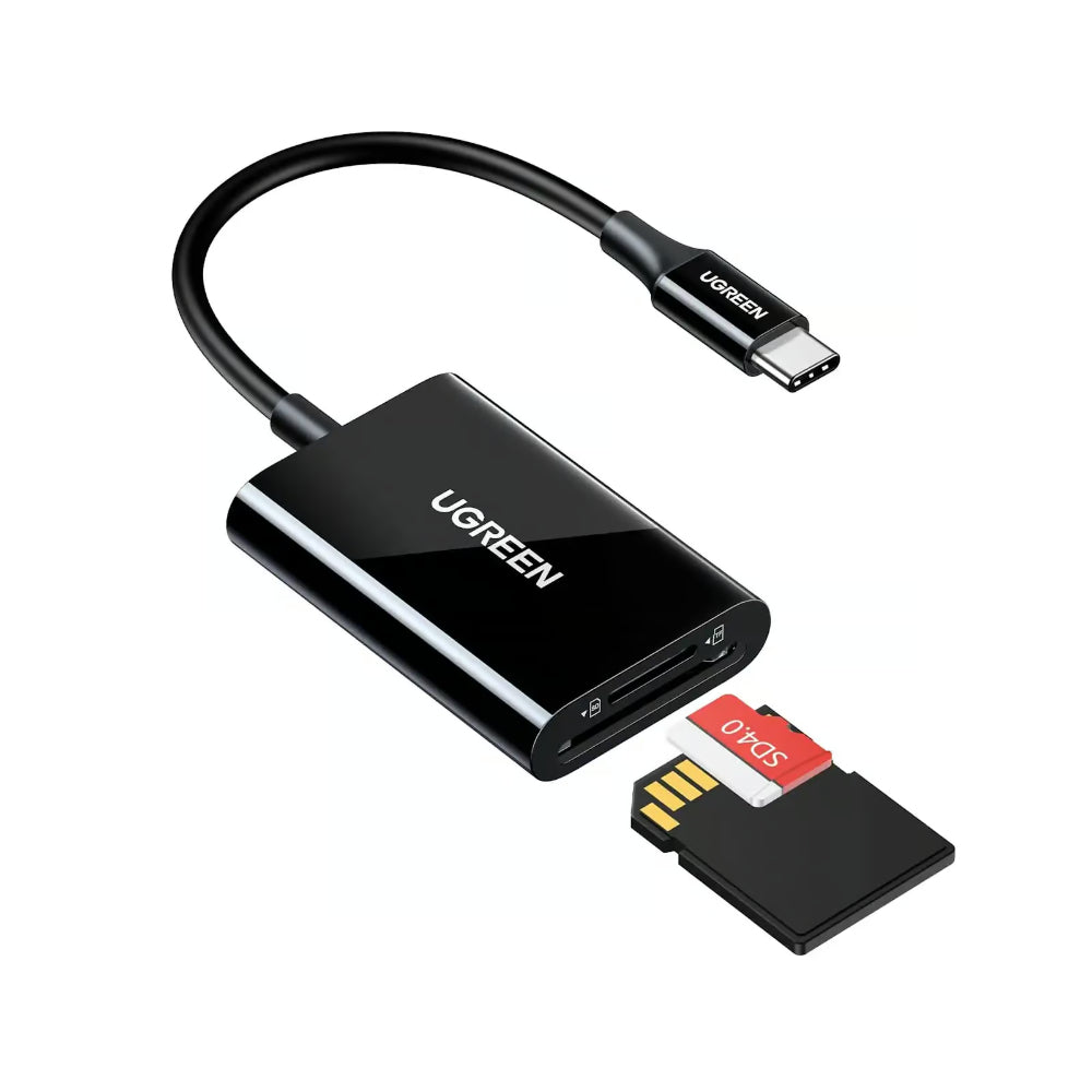 UGREEN 35622 | USB-C SD Card Reader (170MB/s, High-Speed, Dual Slot, OTG-Enabled)