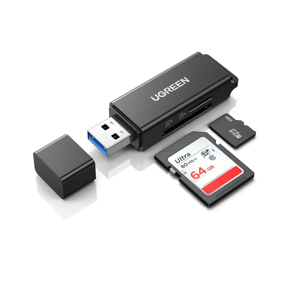 UGREEN 40752 | USB 3.0 SD Card Reader (Dual Slot, UHS-I Compatible)