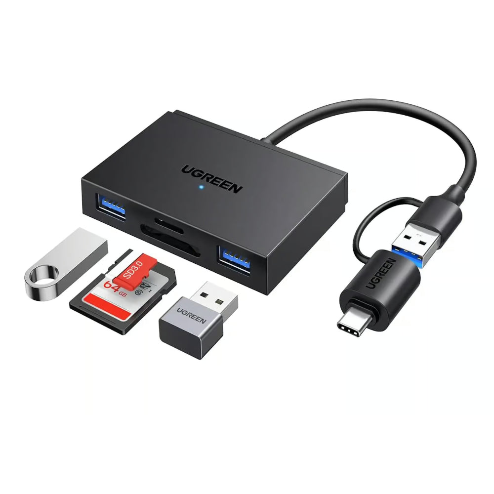 UGREEN 45167 | USB-C + USB 3.0 SD Card Reader (4-in-1 OTG Adapter)