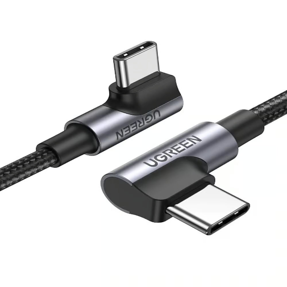 Ugreen 70696 | Angled USB-C to USB-C Braided Cable | 1m / 2m