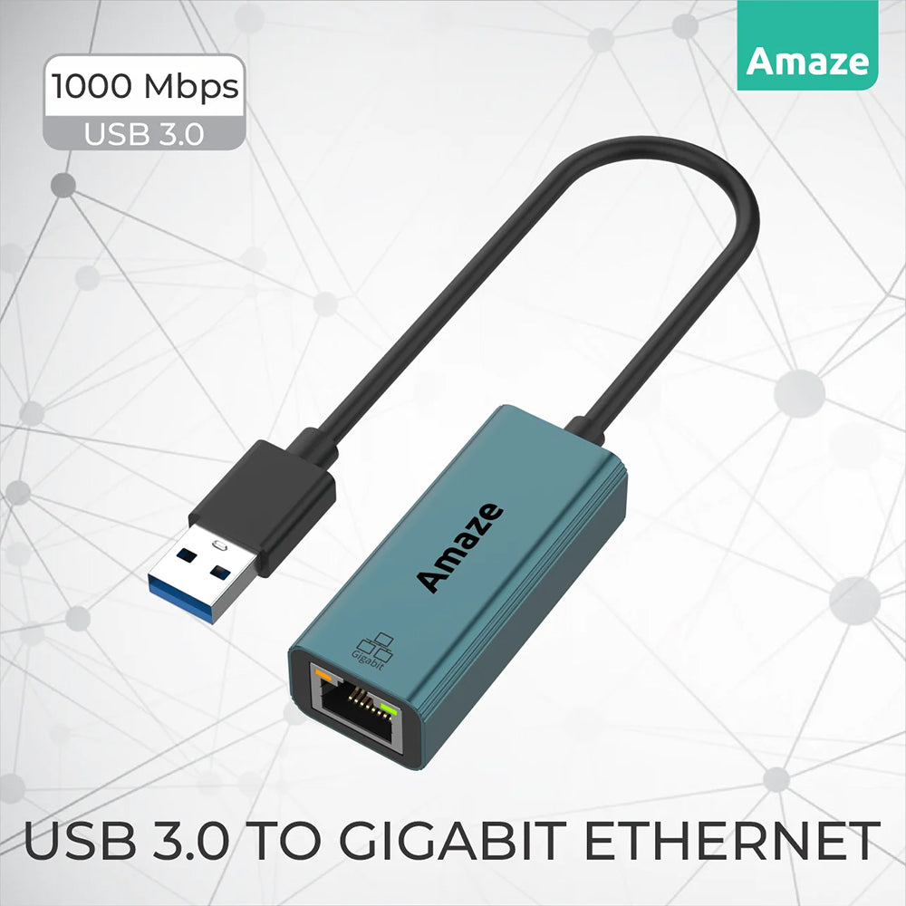 Amaze A415 | USB 3.0 to Gigabit Ethernet Adapter | Type-C OTG, 5Gbps Speed