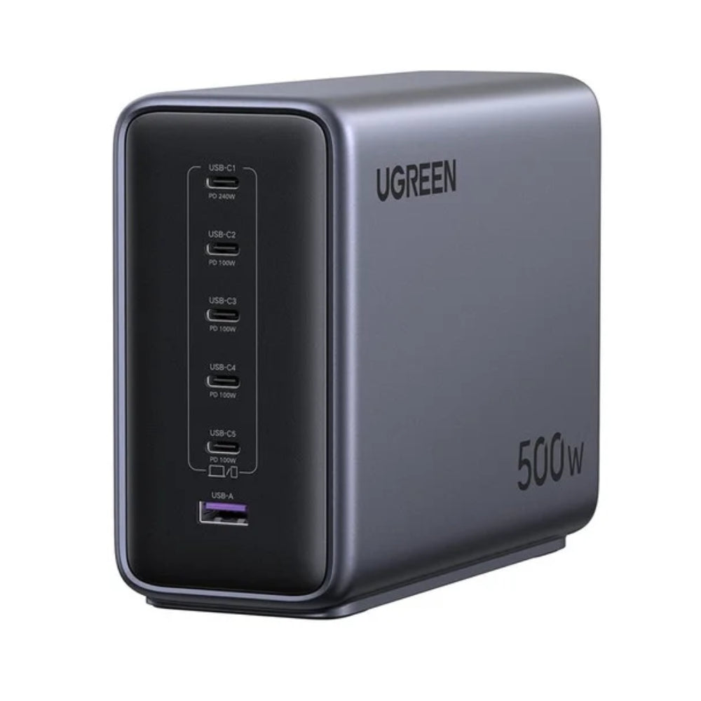 Ugreen 55547 | 6-Port GaN Fast Desktop Charger | 500W | USB-C × 4 + USB-A × 2